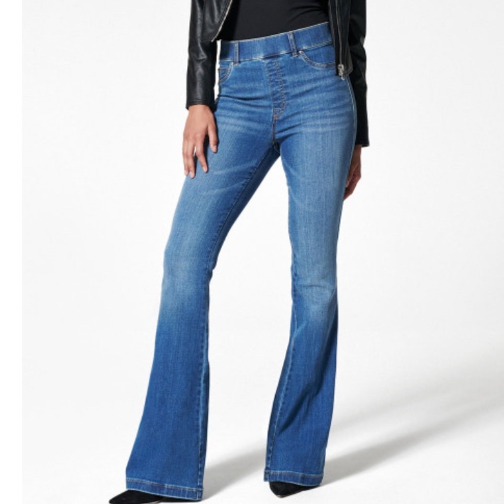 SPAMX - Women's Spanx Flare Denim Jeans - extra tall size L